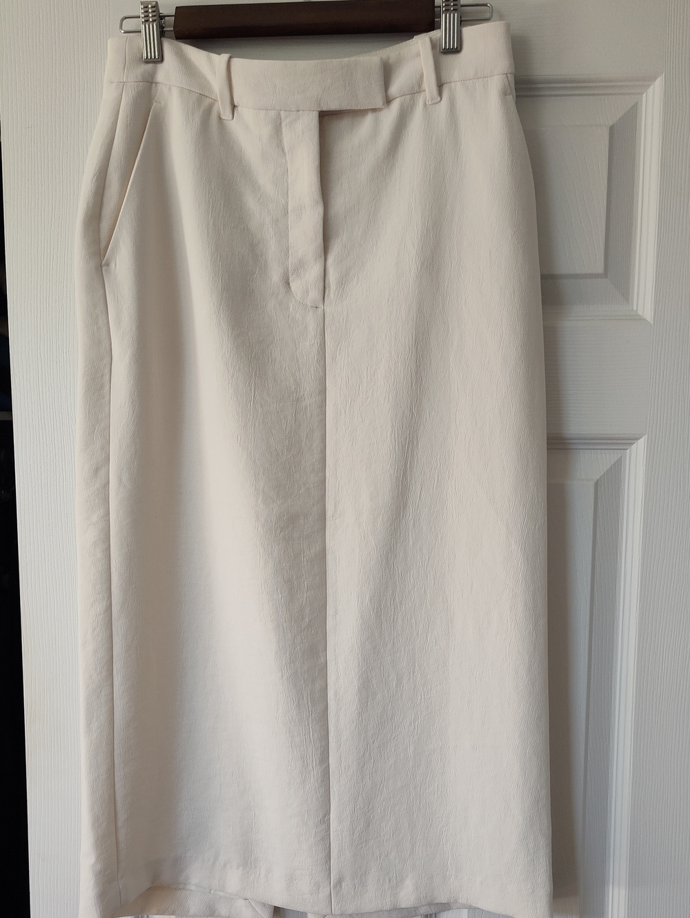 Wilfred Light Birch Japanese Crepette Long Pencil Skirt